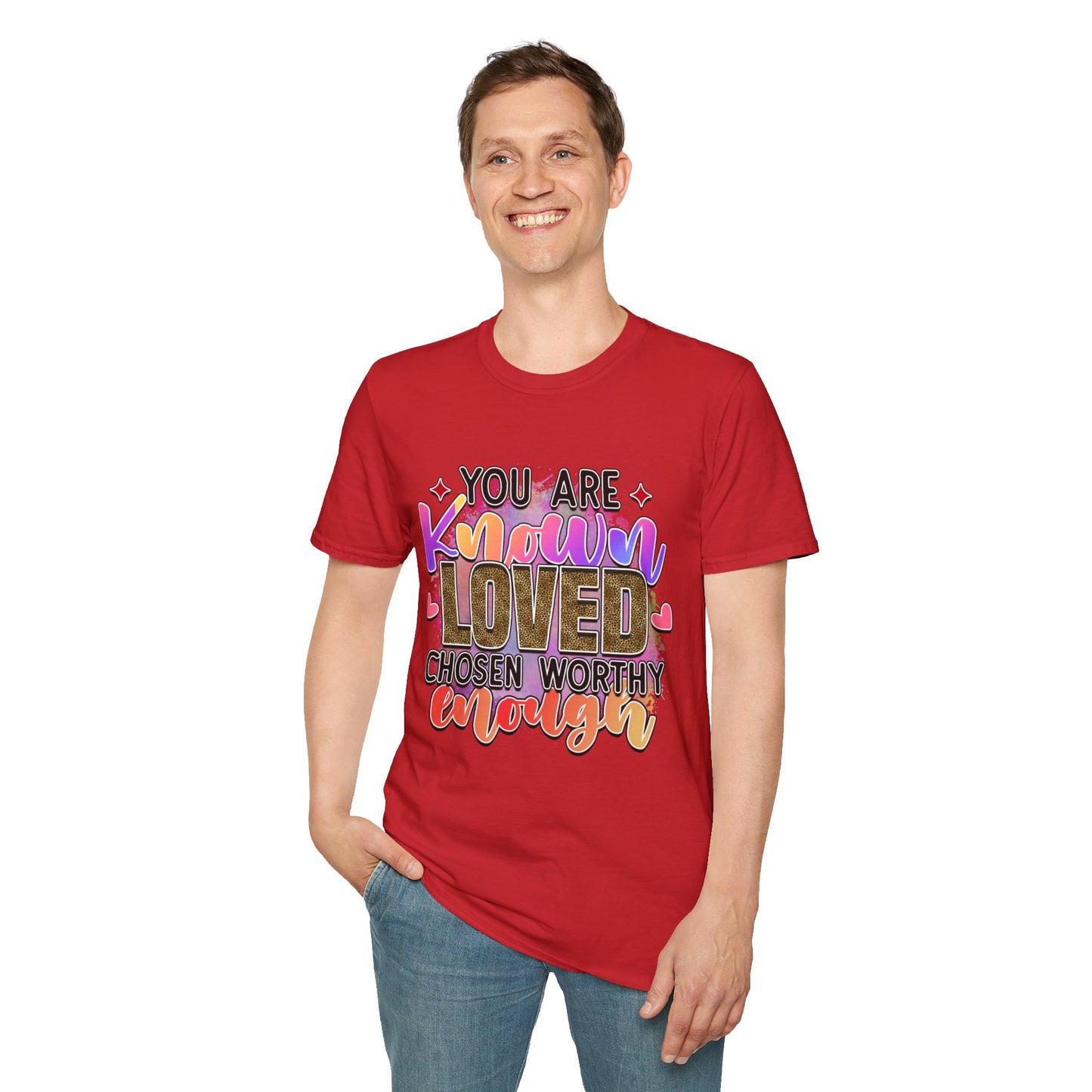T-Shirt — “You Are Known Loved” Inspirational Graphic Tee