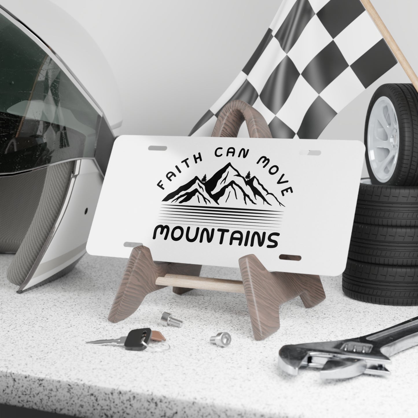 Faith Can Move Mountains Vanity License Plate