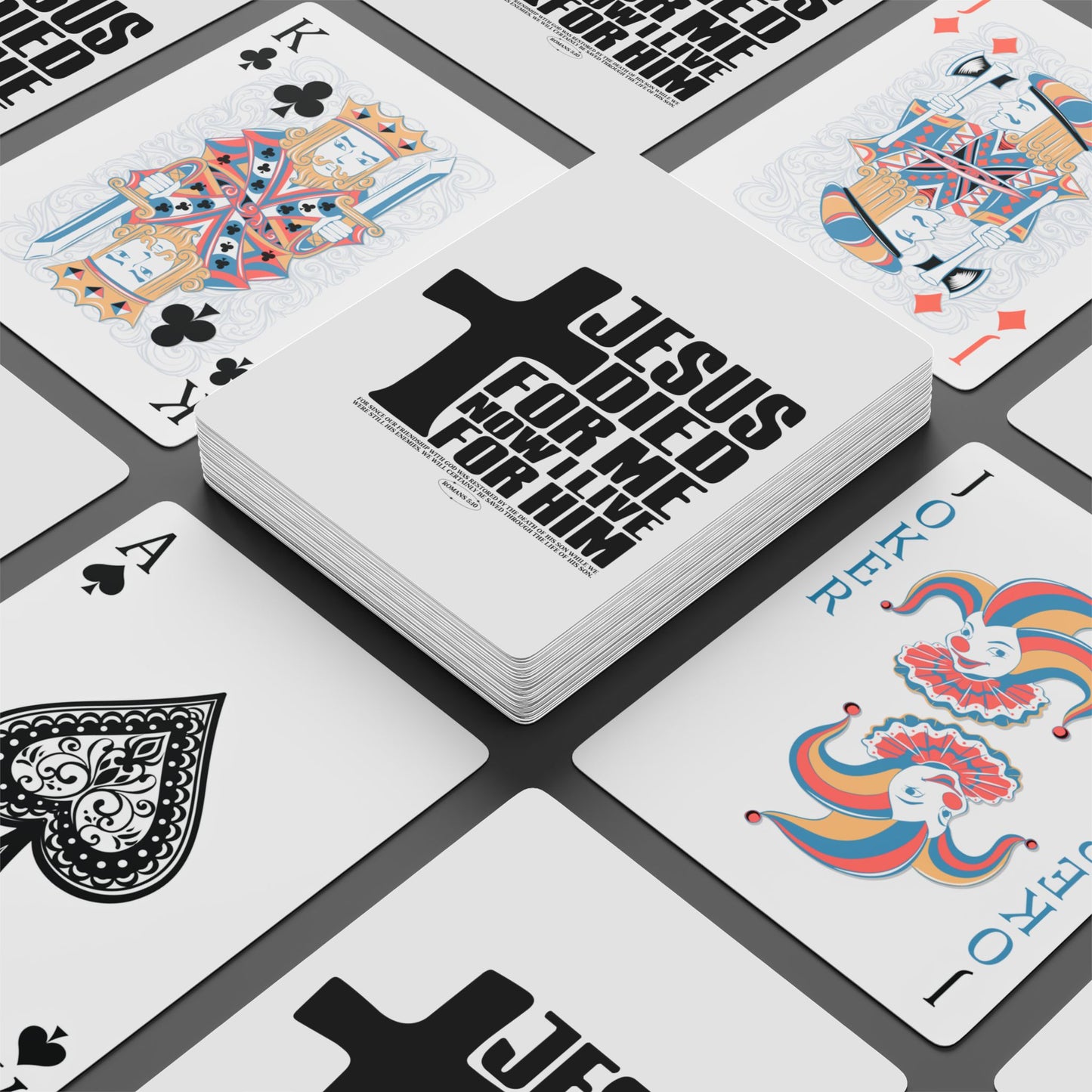 Christian Poker Playing Cards - "Jesus Died For Me" Inspirational Card Deck