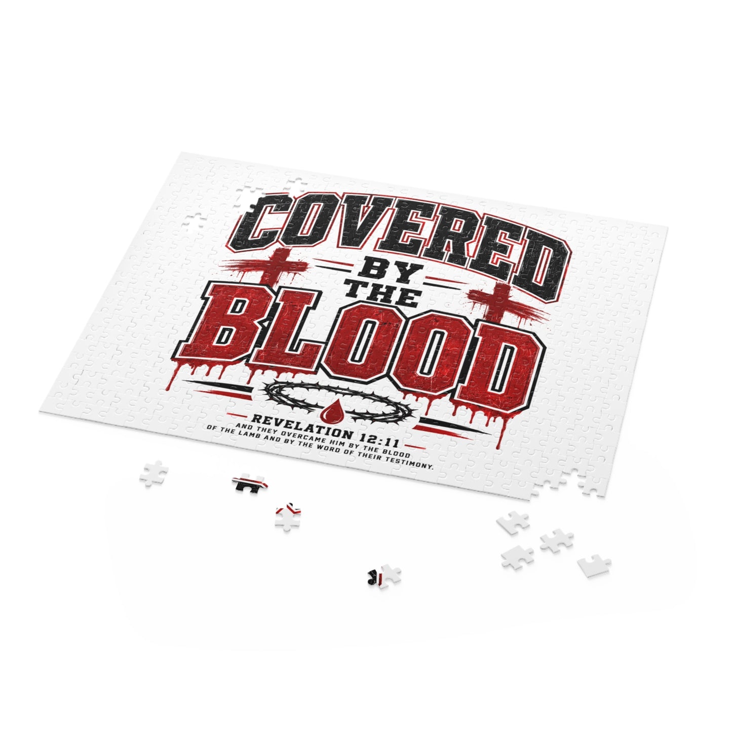 Covered by the Blood Puzzle — Christian Faith Jigsaw (120/252/500 pcs)