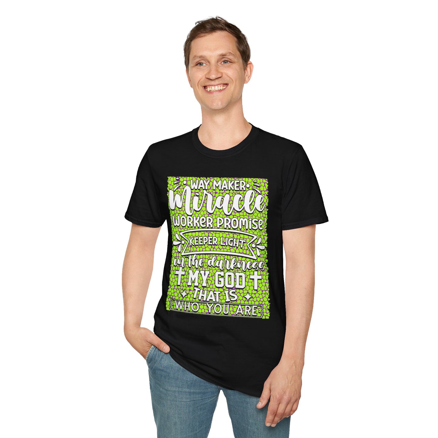 Way Maker Miracle Christian T-Shirt — Faith Verse Tee (Keeper, Promise)