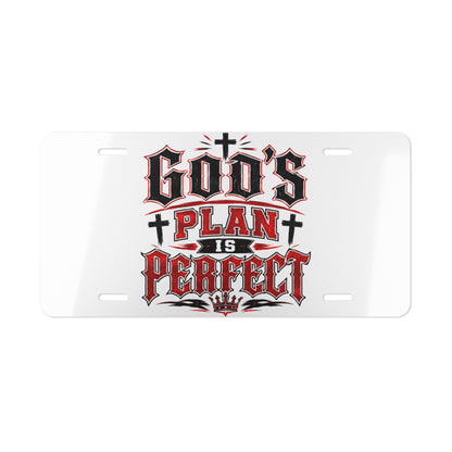 God's Plan Is Perfect Vanity Plate — Religious License Plate