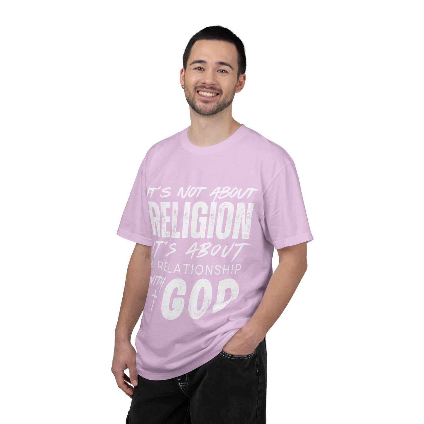 Christian T-Shirt — "It’s Not About Religion It’s About A Relationship With God"