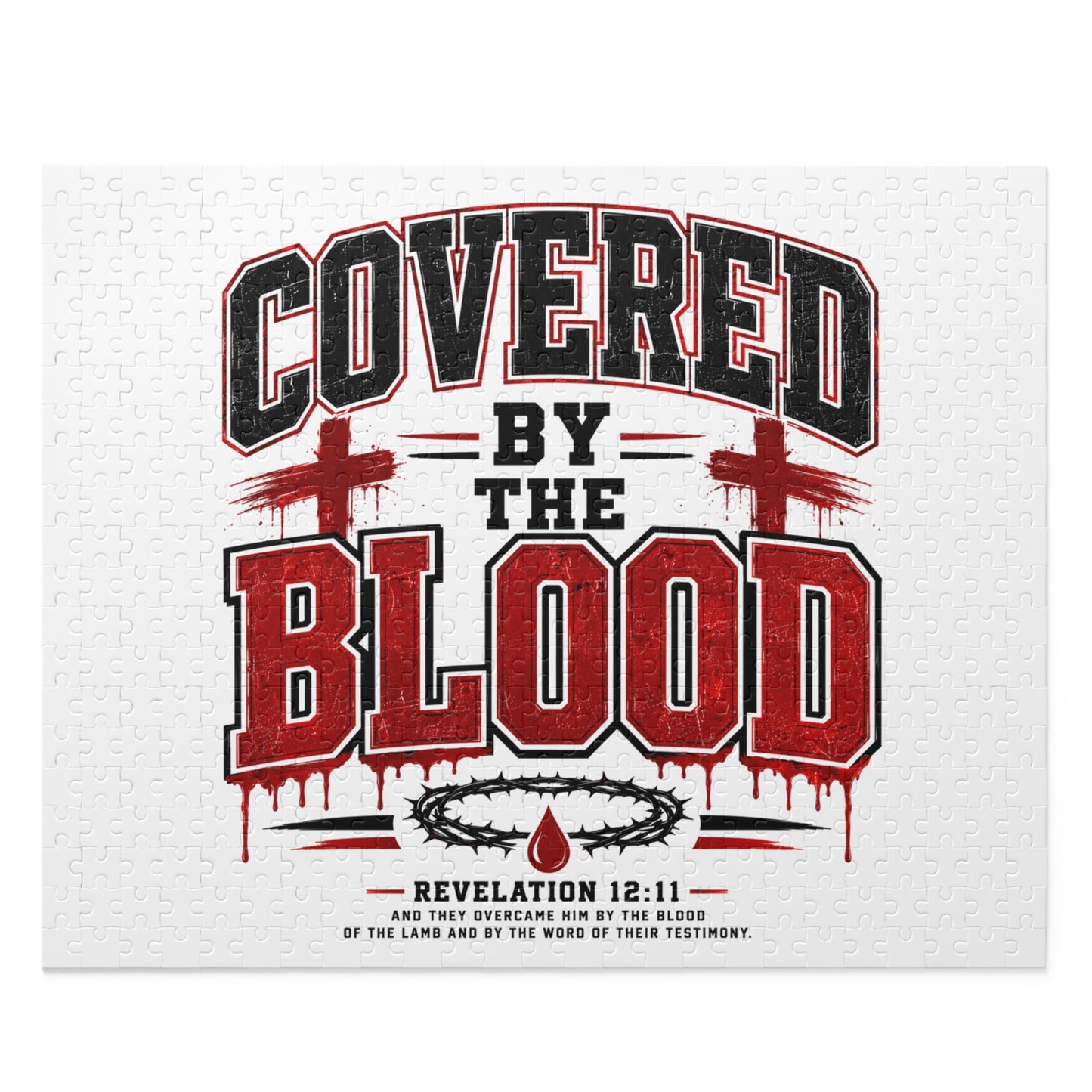 Covered by the Blood Puzzle — Christian Faith Jigsaw (120/252/500 pcs)