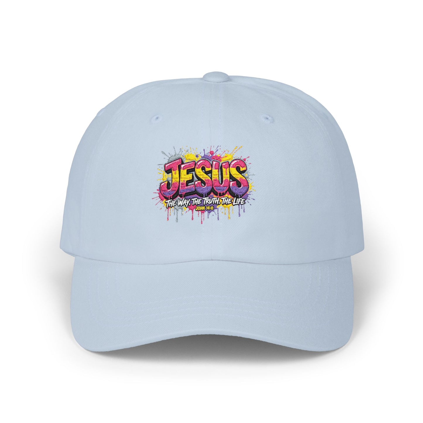 Jesus Graffiti Dad Cap – Colorful Christian Baseball Hat