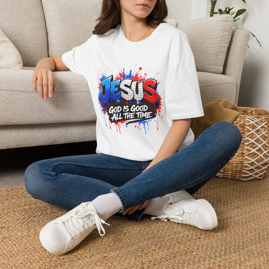 Jesus Graffiti T-Shirt — "God Is Good All The Time" Christian Tee