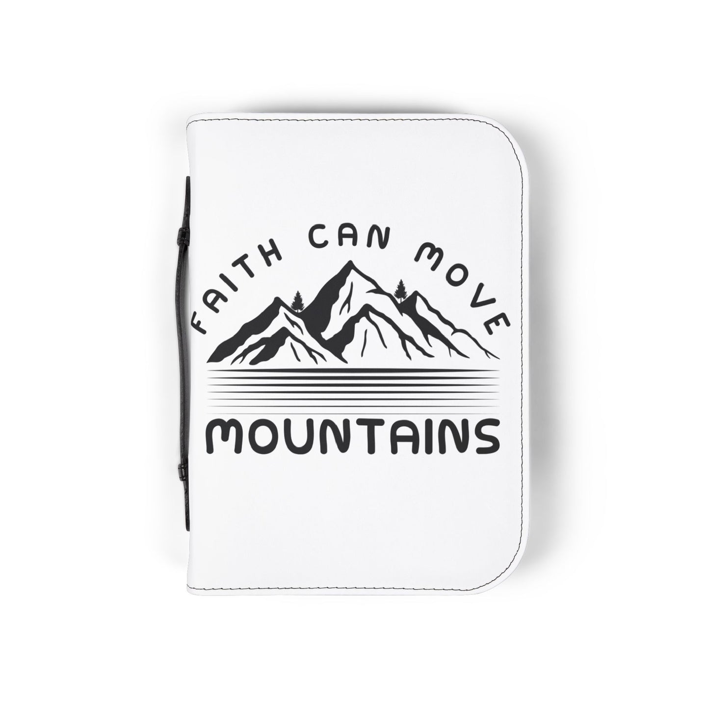 Bible Cover - "Faith Can Move Mountains" Mountain Design Zippered Bible Case