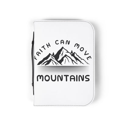 Bible Cover - "Faith Can Move Mountains" Mountain Design Zippered Bible Case