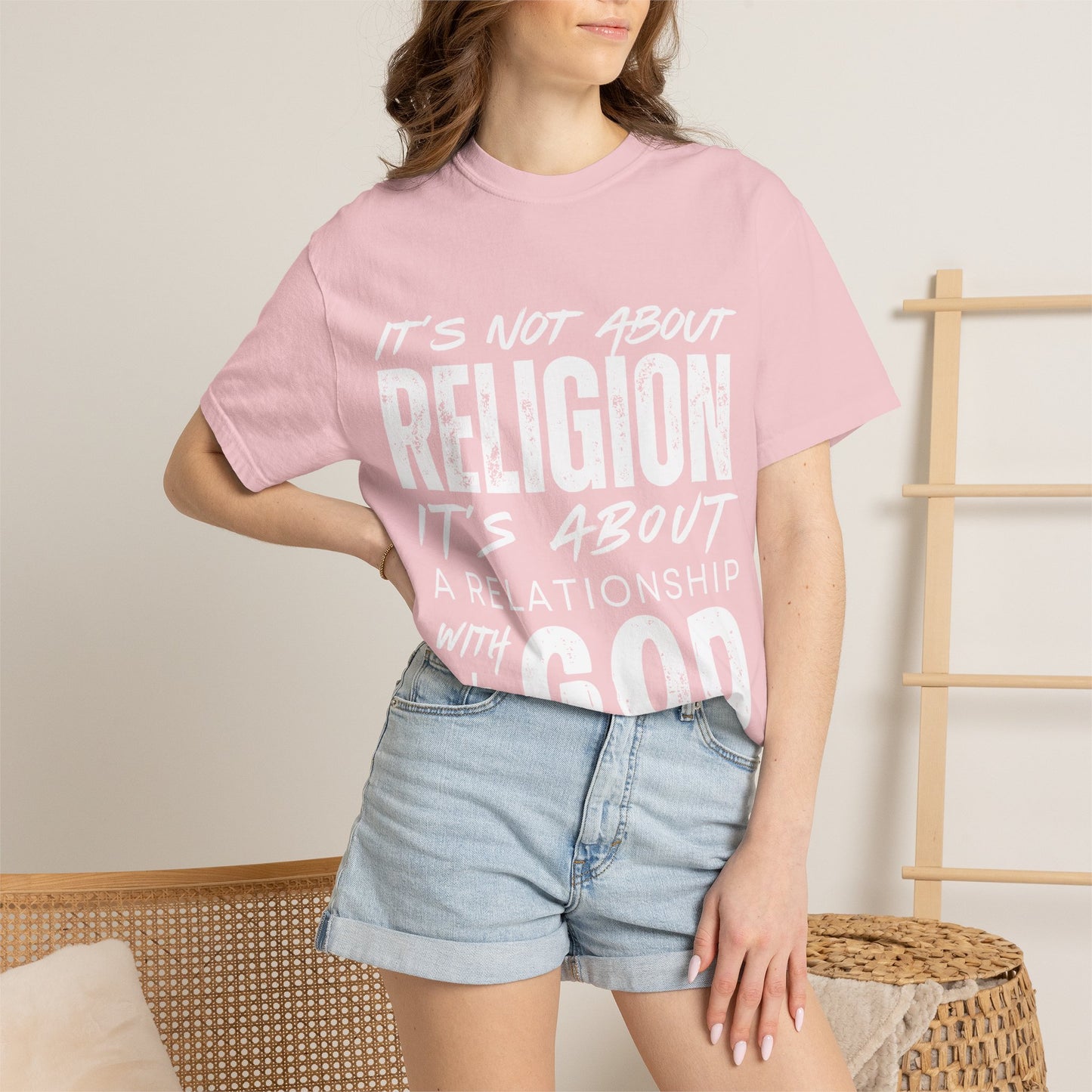 Christian T-Shirt — "It’s Not About Religion It’s About A Relationship With God"