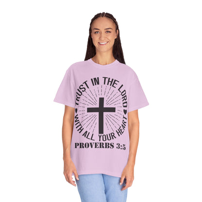 Christian T-Shirt — "Trust in the Lord with All Your Heart" Proverbs 3:5 Faith Tee