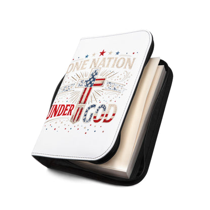 Bible Cover — "One Nation Under God" Patriotic Cross Bible Cover
