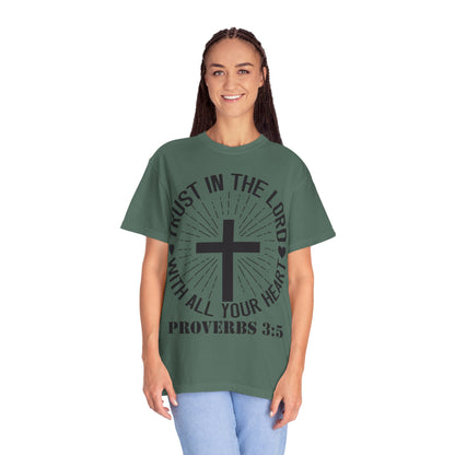 Christian T-Shirt — "Trust in the Lord with All Your Heart" Proverbs 3:5 Faith Tee