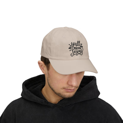 Dad Cap — “Y'all Need Jesus” Embroidered Christian Baseball Hat