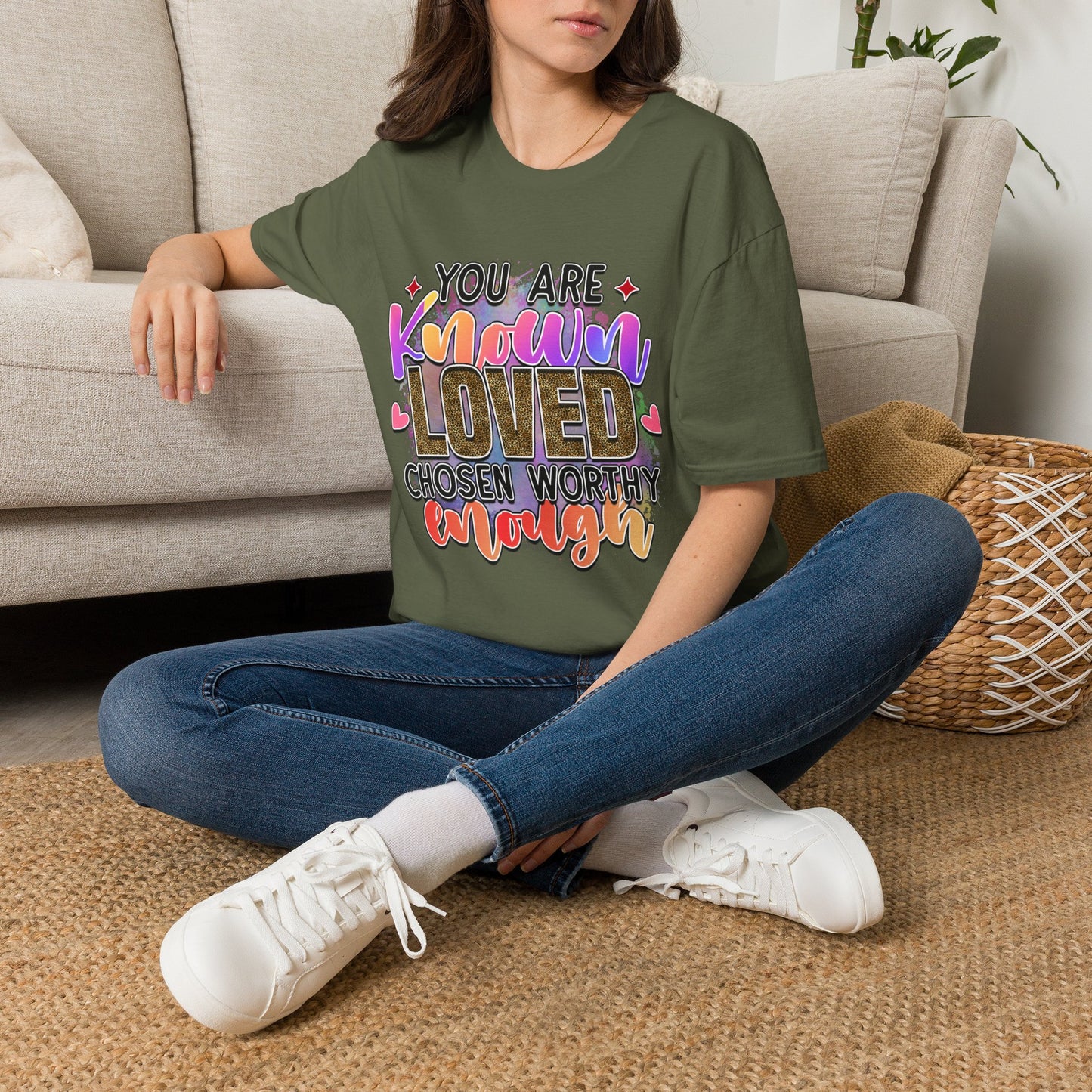 T-Shirt — “You Are Known Loved” Inspirational Graphic Tee