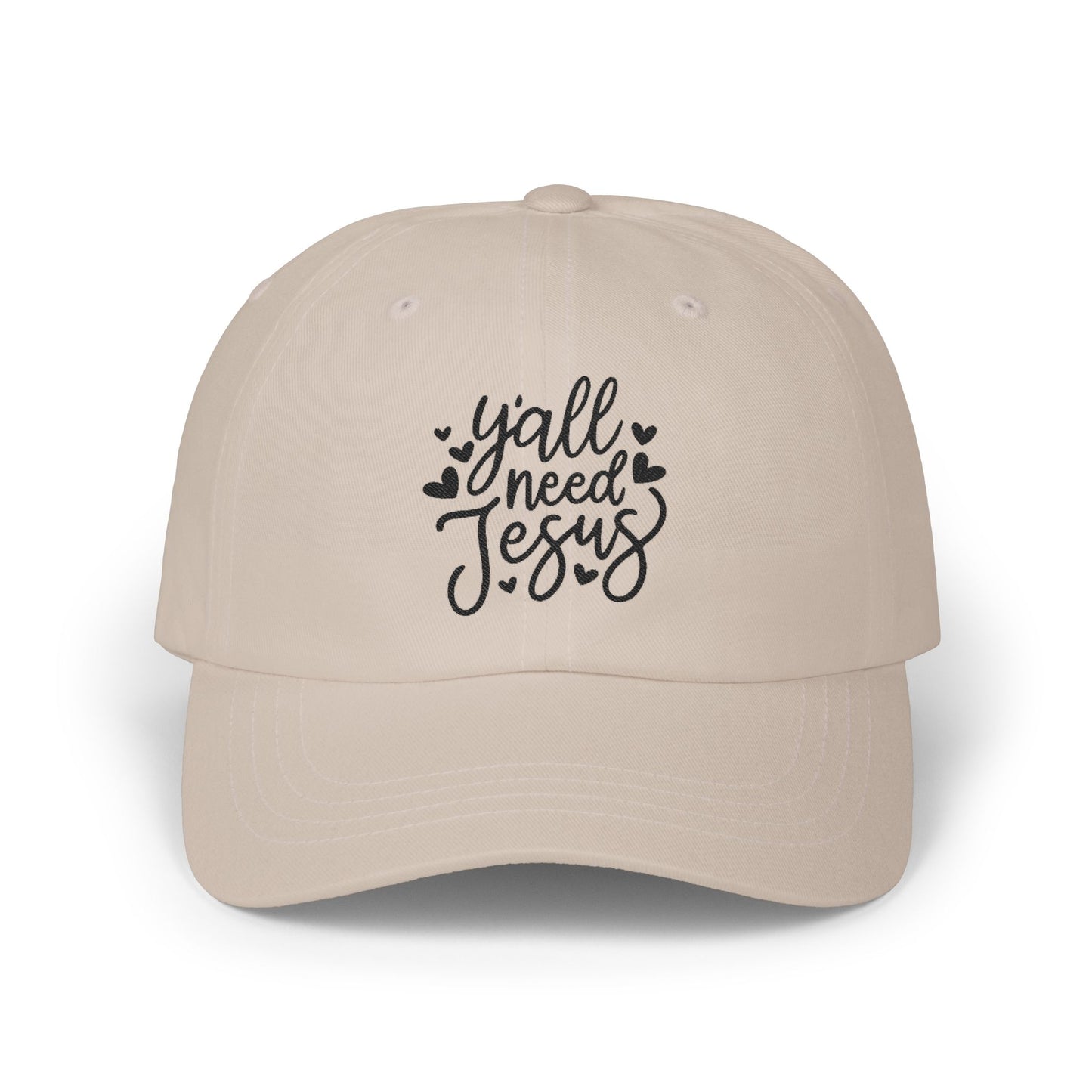 Dad Cap — “Y'all Need Jesus” Embroidered Christian Baseball Hat