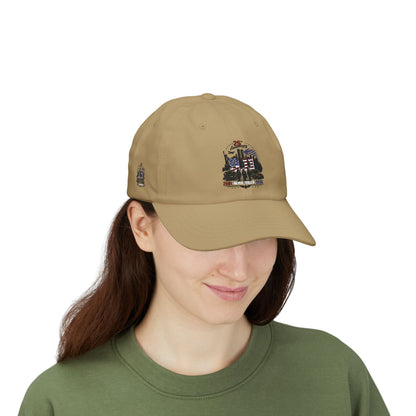 25th Anniversary Dad Cap — Retro Lighthouse & Harbor Embroidery