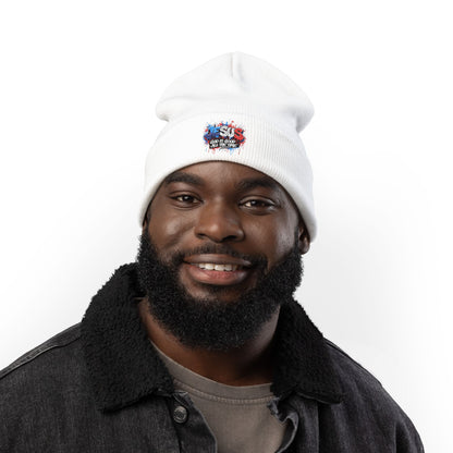 Embroidered 'God Is Good' Patriotic Knit Beanie