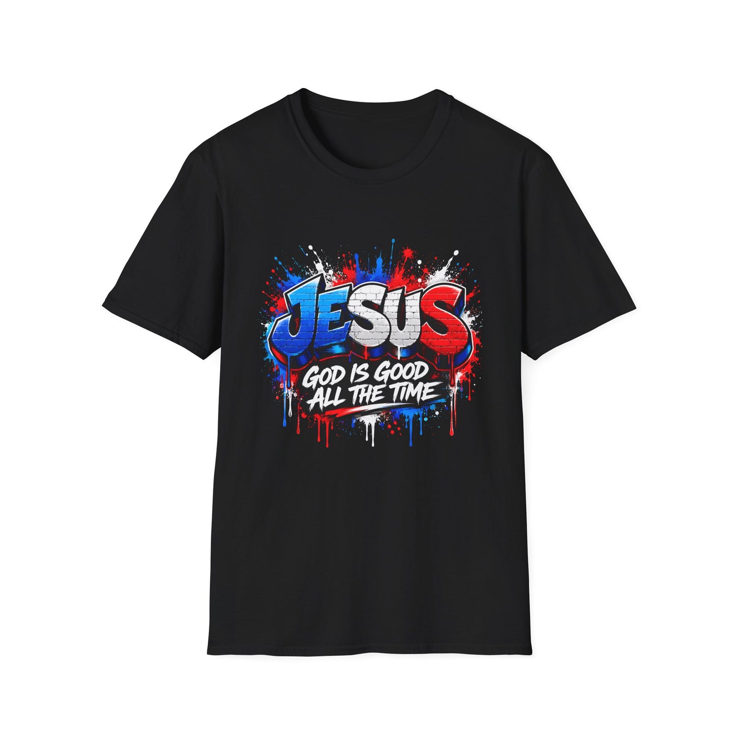 Jesus Graffiti T-Shirt — "God Is Good All The Time" Christian Tee