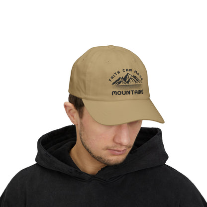Faith Can Move Mountains Dad Cap – Embroidered Mountain Prayer Hat