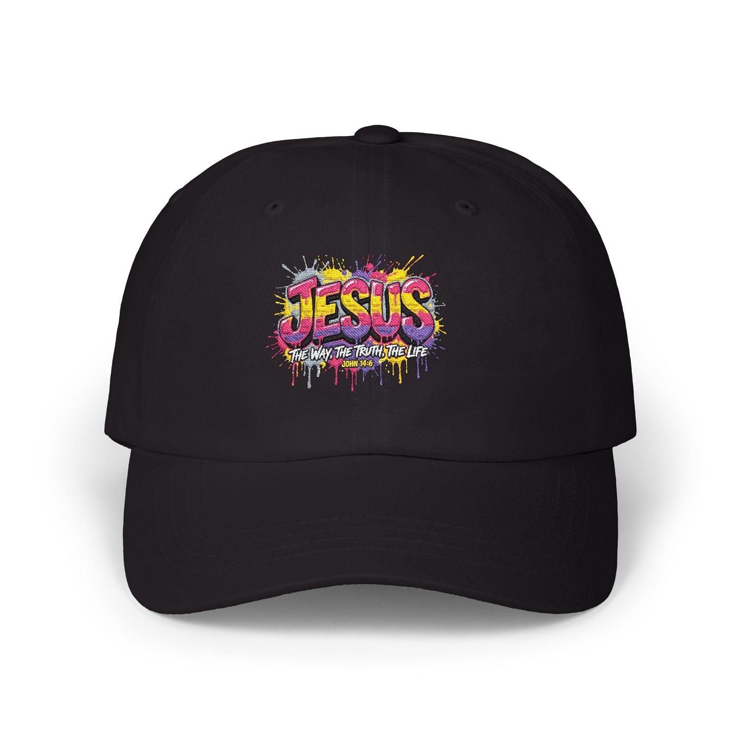 Jesus Graffiti Dad Cap – Colorful Christian Baseball Hat