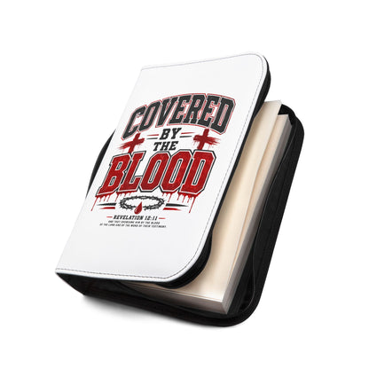 Covered by the Blood Bible Cover – Christian Zippered Bible Case with Cross Design