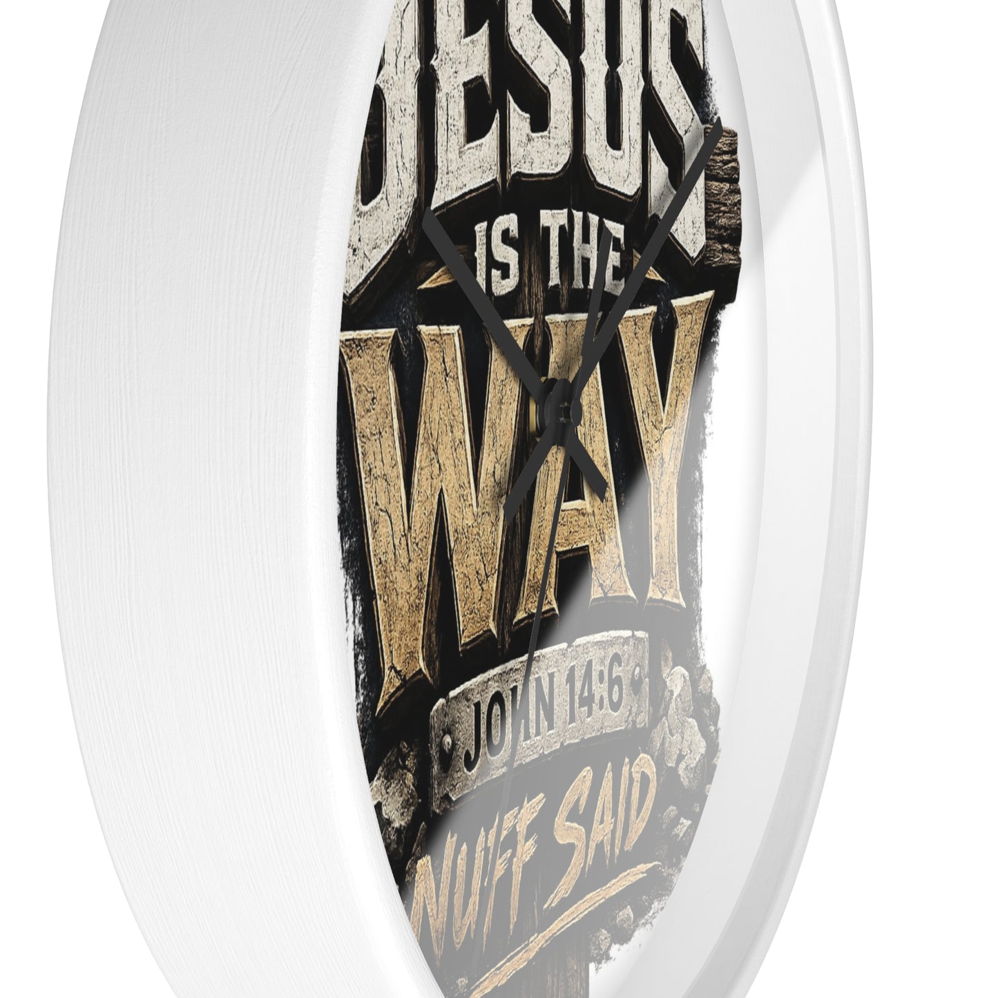 Jesus Is The Way Wall Clock — John 14:6 Inspirational Christian Home Decor