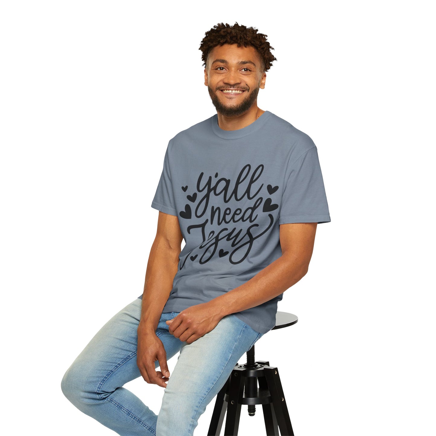 T-Shirt — "Y'all Need Jesus" Script Faith Tee