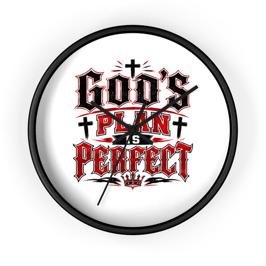 God’s Plan Is Perfect Wall Clock — Christian Inspirational Religious Decor