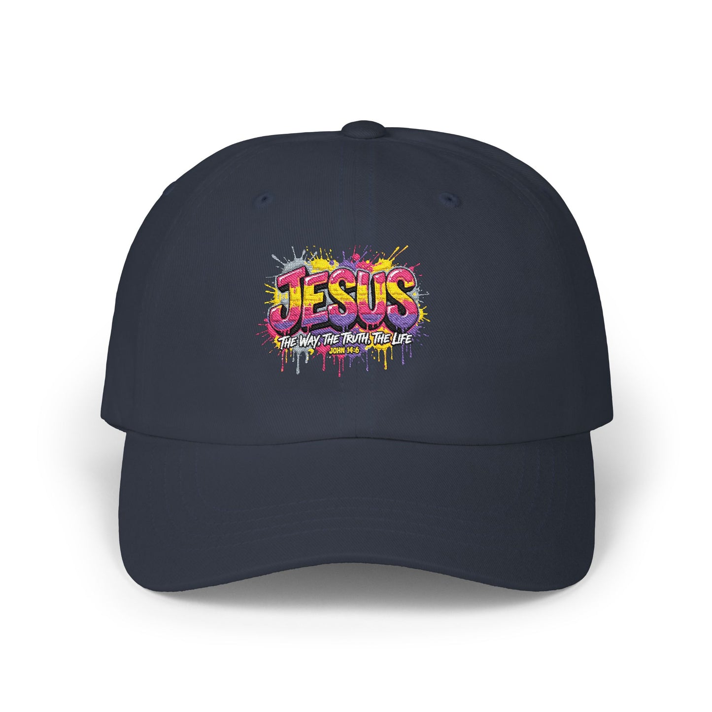 Jesus Graffiti Dad Cap – Colorful Christian Baseball Hat
