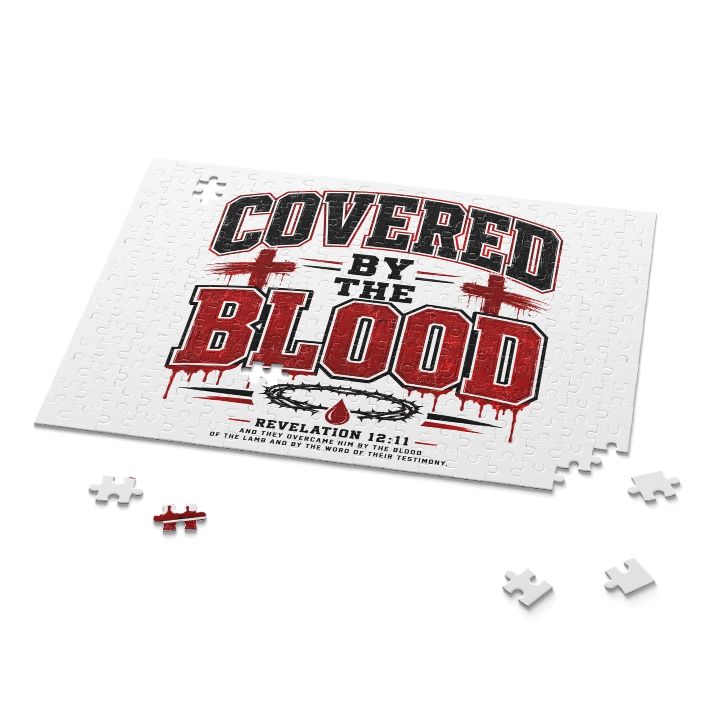 Covered by the Blood Puzzle — Christian Faith Jigsaw (120/252/500 pcs)