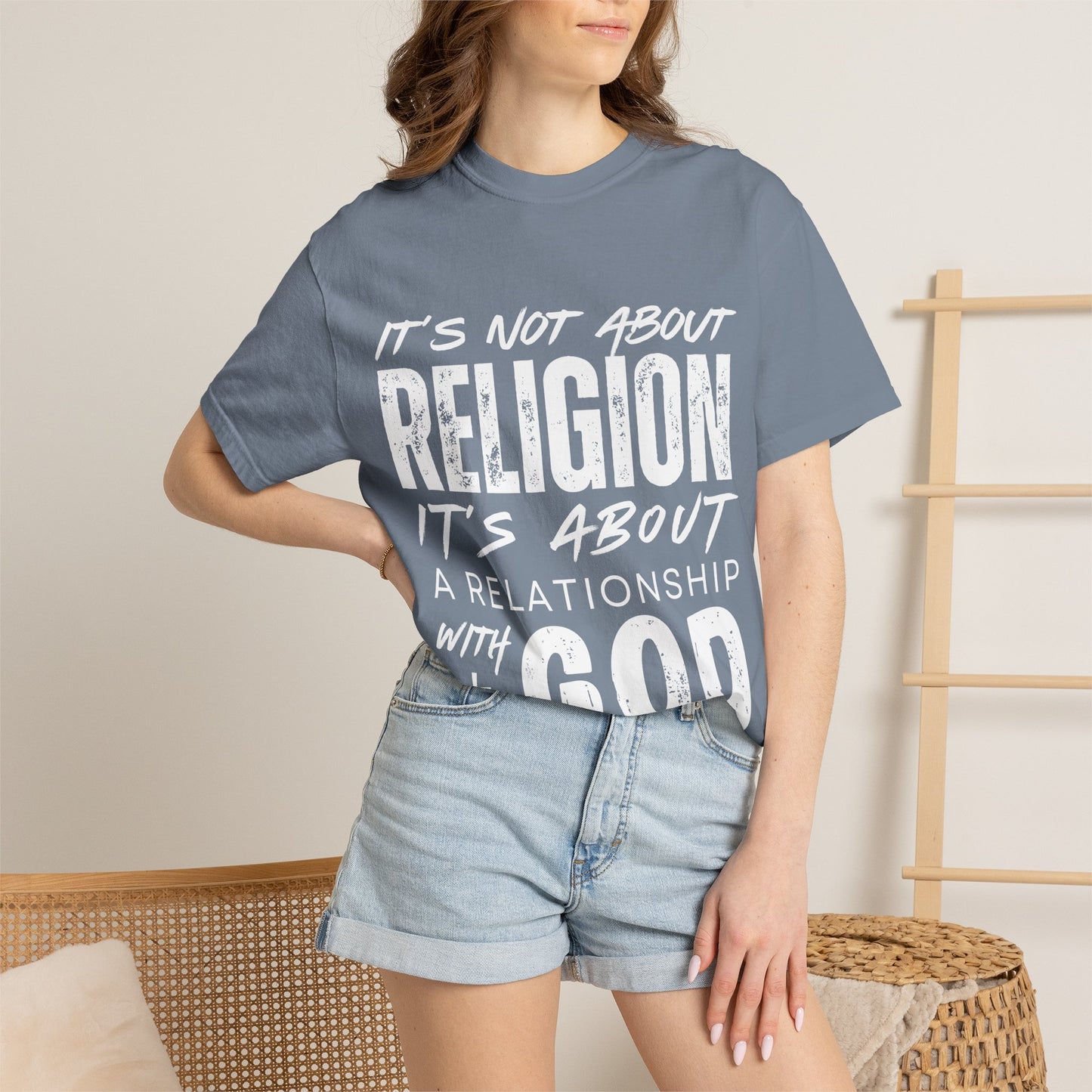 Christian T-Shirt — "It’s Not About Religion It’s About A Relationship With God"