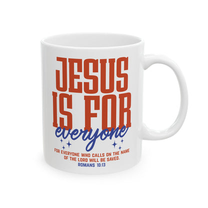 Ceramic Mug — "Jesus Is Lord" Retro Typography Coffee Mug (11oz/15oz)