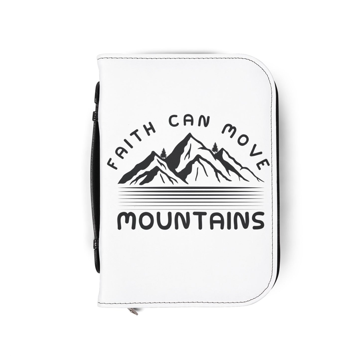 Bible Cover - "Faith Can Move Mountains" Mountain Design Zippered Bible Case