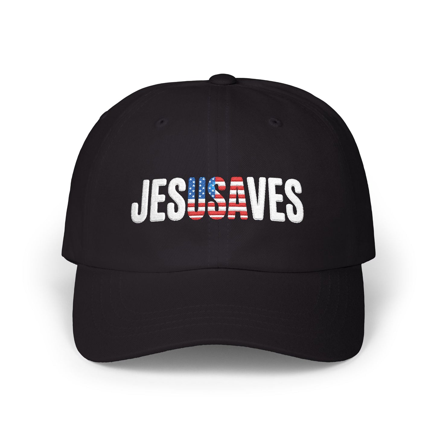 Dad Cap - 'USA Jeans' Distressed Flag Embroidery Baseball Hat