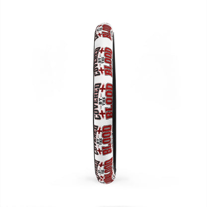 Steering Wheel Cover — Red "100% Blood" Racing Graphic Car Accessory