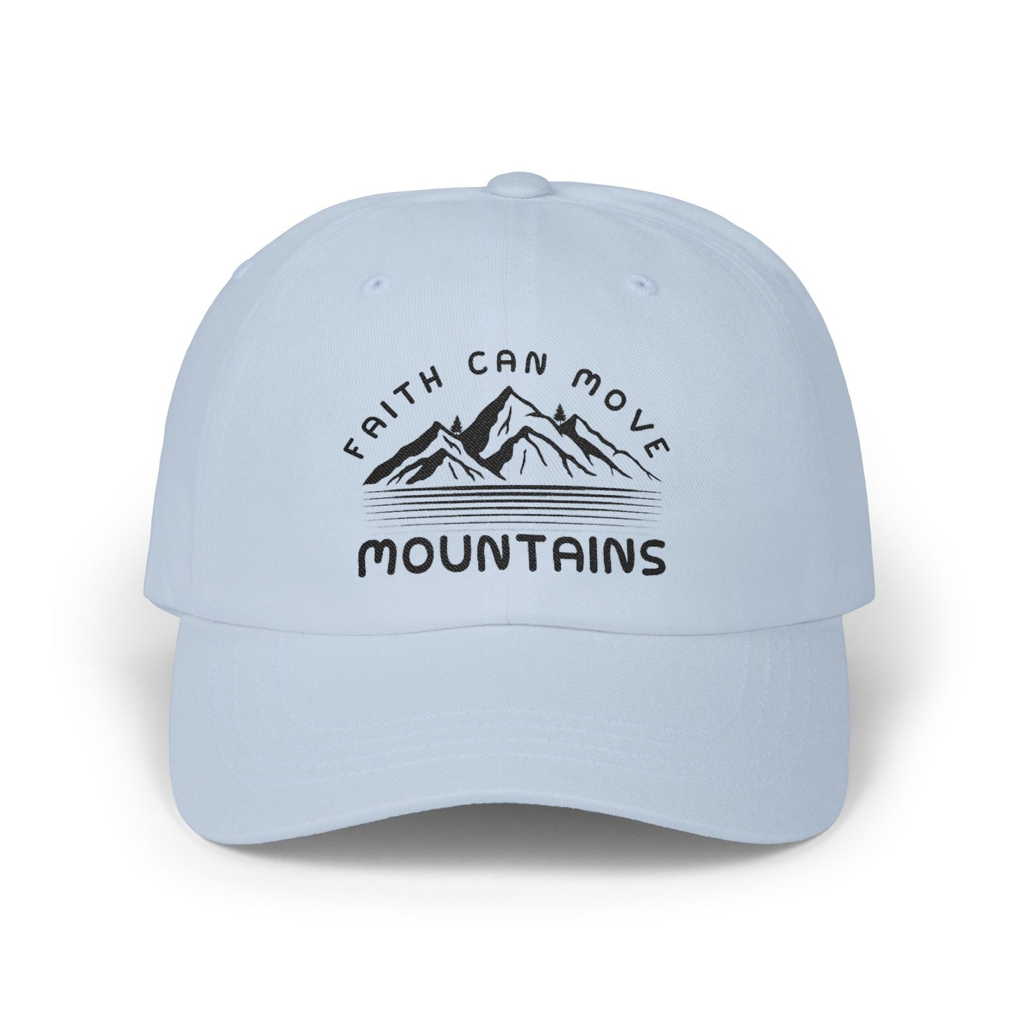 Faith Can Move Mountains Dad Cap – Embroidered Mountain Prayer Hat