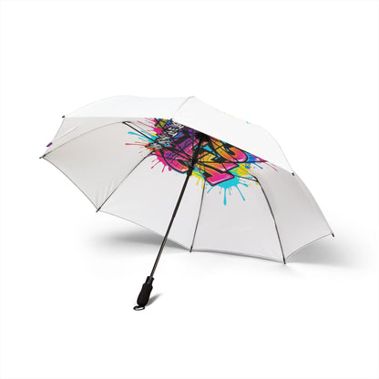 Jesus Graffiti Foldable Umbrella — Colorful Faith Rain Protector