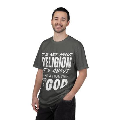 Christian T-Shirt — "It’s Not About Religion It’s About A Relationship With God"