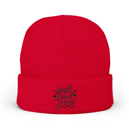 Embroidered 'God's Plan' Knit Beanie – Faith-Inspired Winter Hat