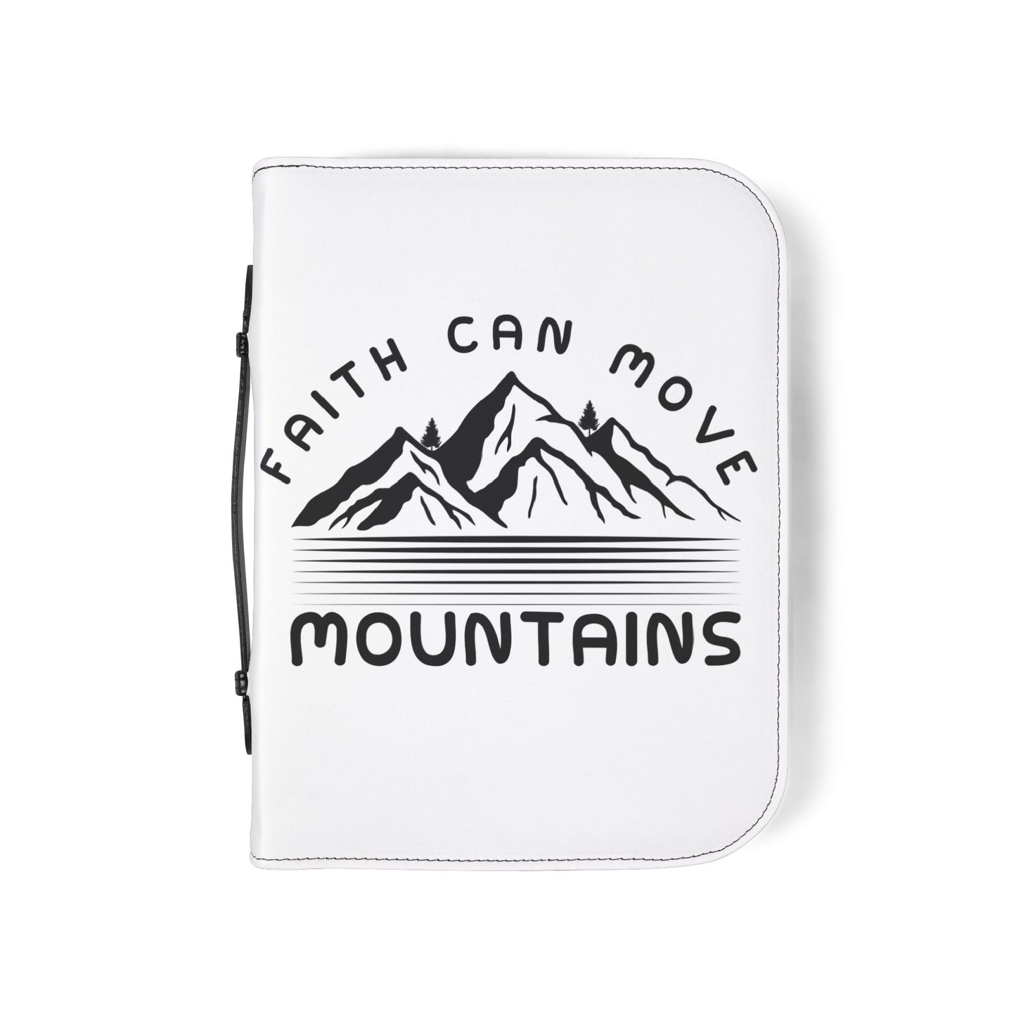 Bible Cover - "Faith Can Move Mountains" Mountain Design Zippered Bible Case
