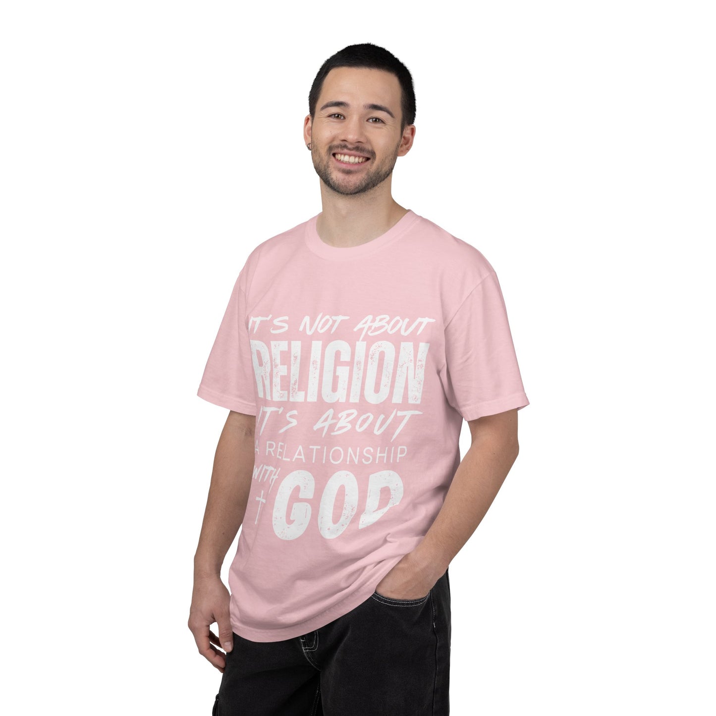 Christian T-Shirt — "It’s Not About Religion It’s About A Relationship With God"