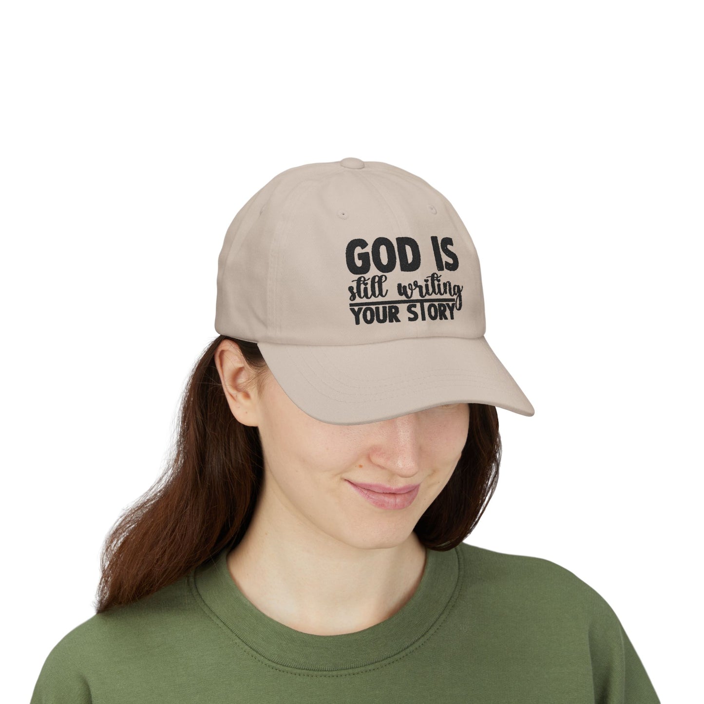 God Is Still Writing Your Story Dad Cap — Inspirational Christian Baseball Hat