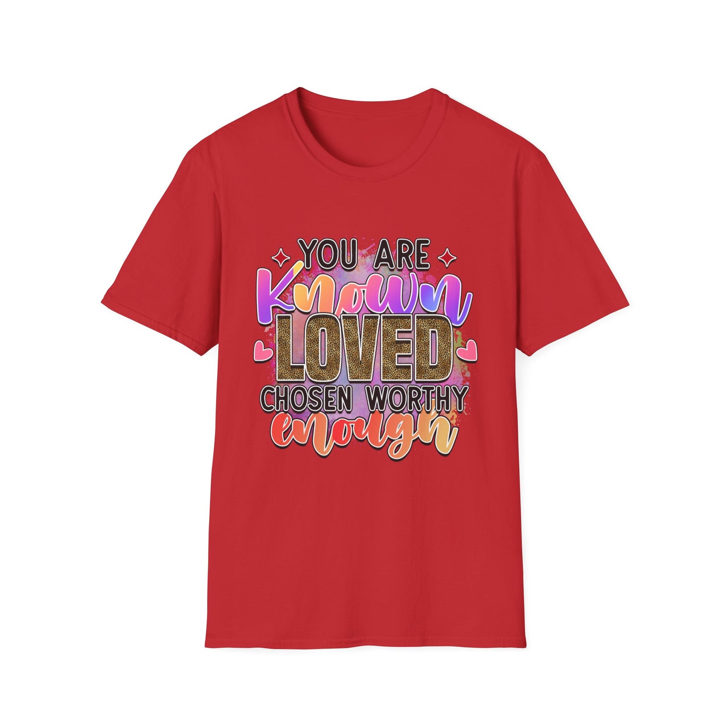 T-Shirt — “You Are Known Loved” Inspirational Graphic Tee