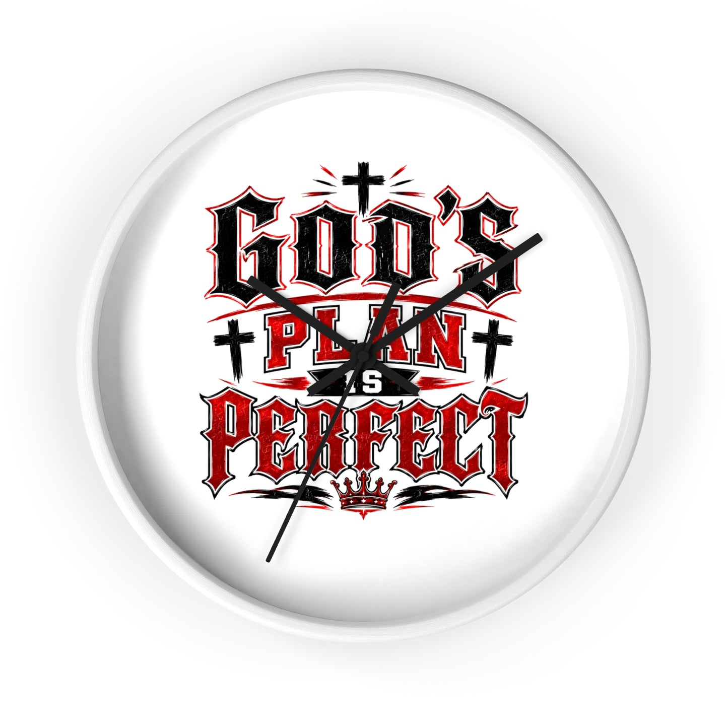 God’s Plan Is Perfect Wall Clock — Christian Inspirational Religious Decor