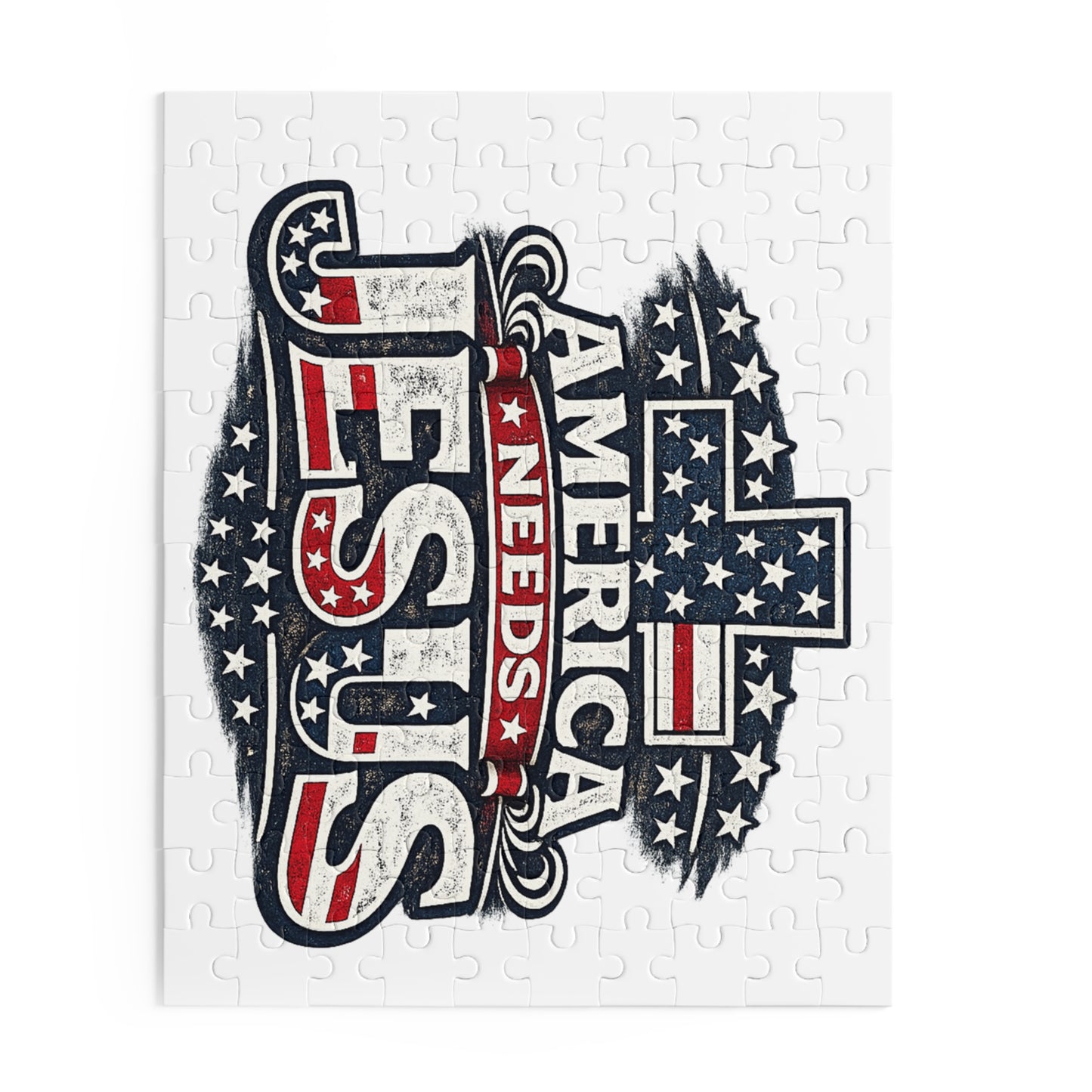 Puzzle — 'America Needs Jesus' Patriotic Christian Jigsaw (120/252/500 pc)