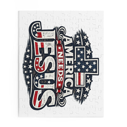 Puzzle — 'America Needs Jesus' Patriotic Christian Jigsaw (120/252/500 pc)