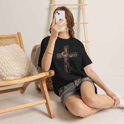 Christian Cross T‑Shirt — "For God Loved the World He Gave His Son" Inspirational Tee