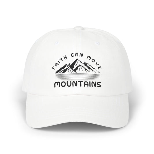 Faith Can Move Mountains Dad Cap – Embroidered Mountain Prayer Hat
