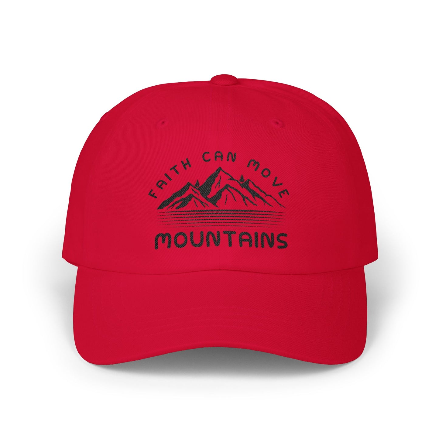 Faith Can Move Mountains Dad Cap – Embroidered Mountain Prayer Hat
