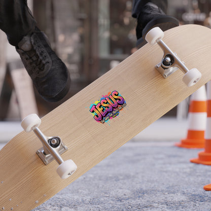 Jesus Graffiti Sticker — "The Way, The Truth, The Life" Outdoor Square Sticker